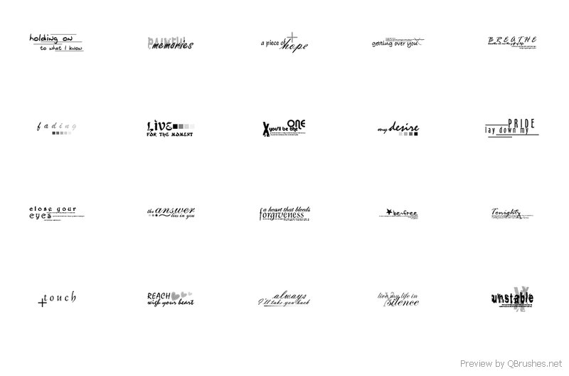 Text brushes Download