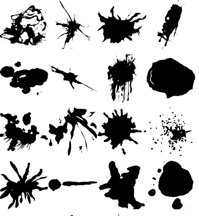 Ink splatter brush - Download | Qbrushes.net