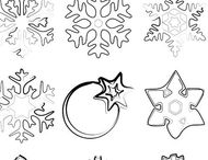 Symbols and snowflakes brush