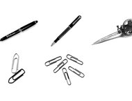 Clips and pen brush