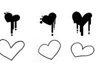 Dripping hearts brushes
