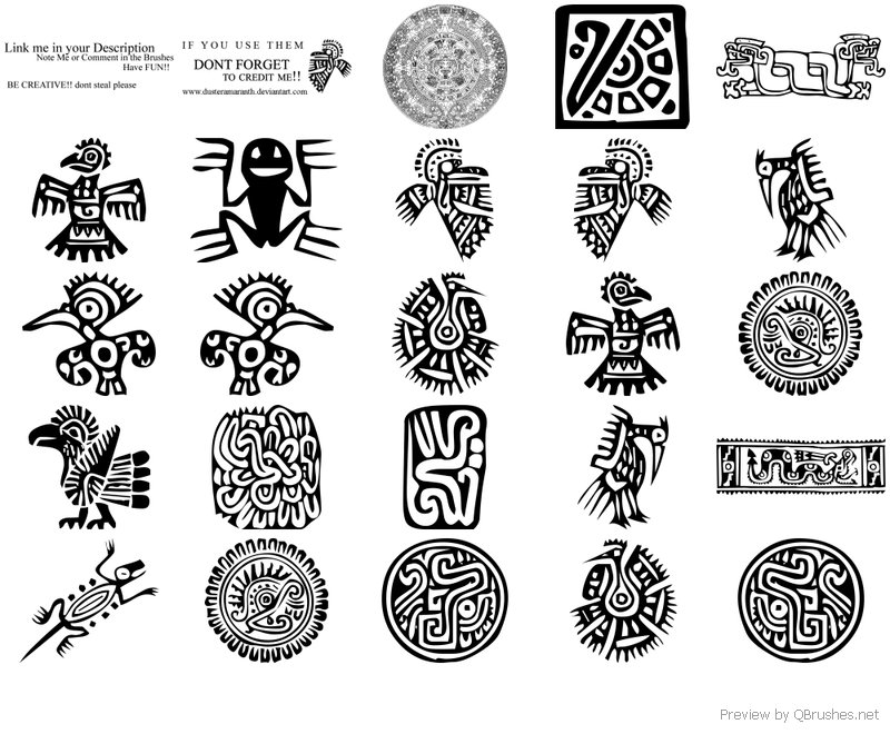 Aztec Brushes - Photoshop Brushes