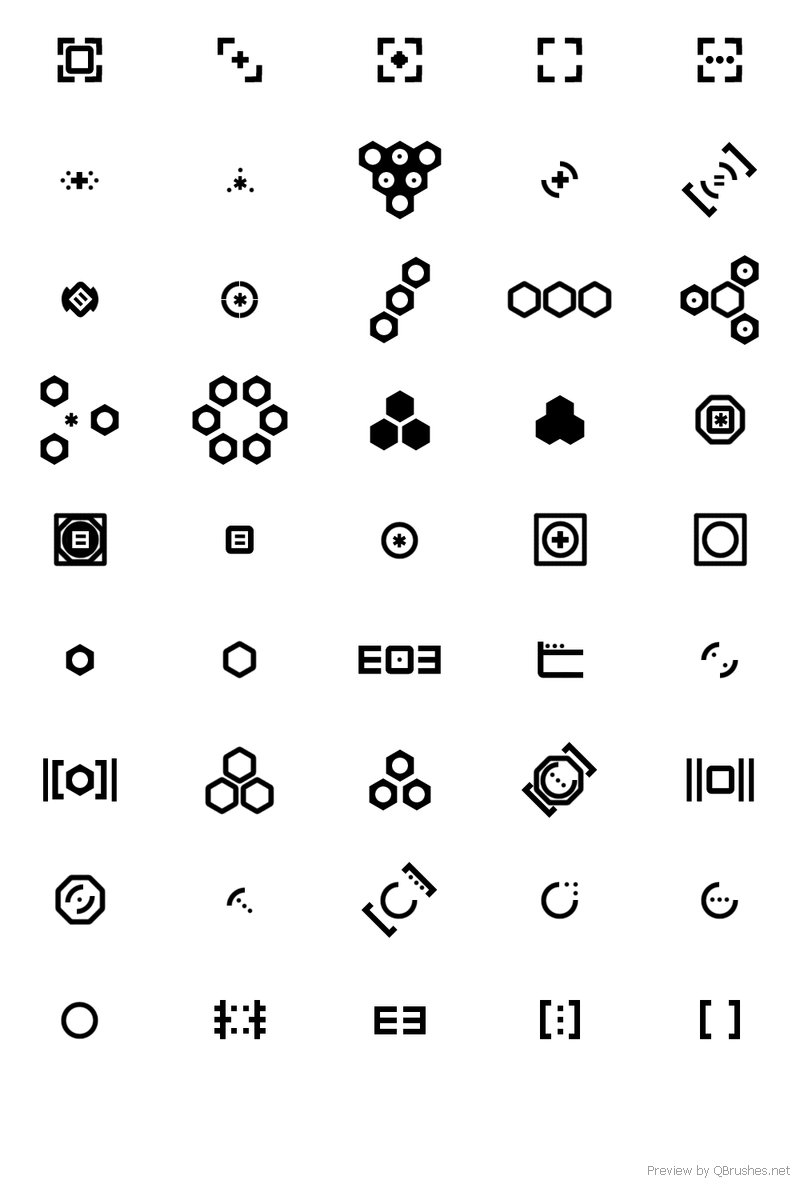 Glyph Brushes - Download | Qbrushes.net