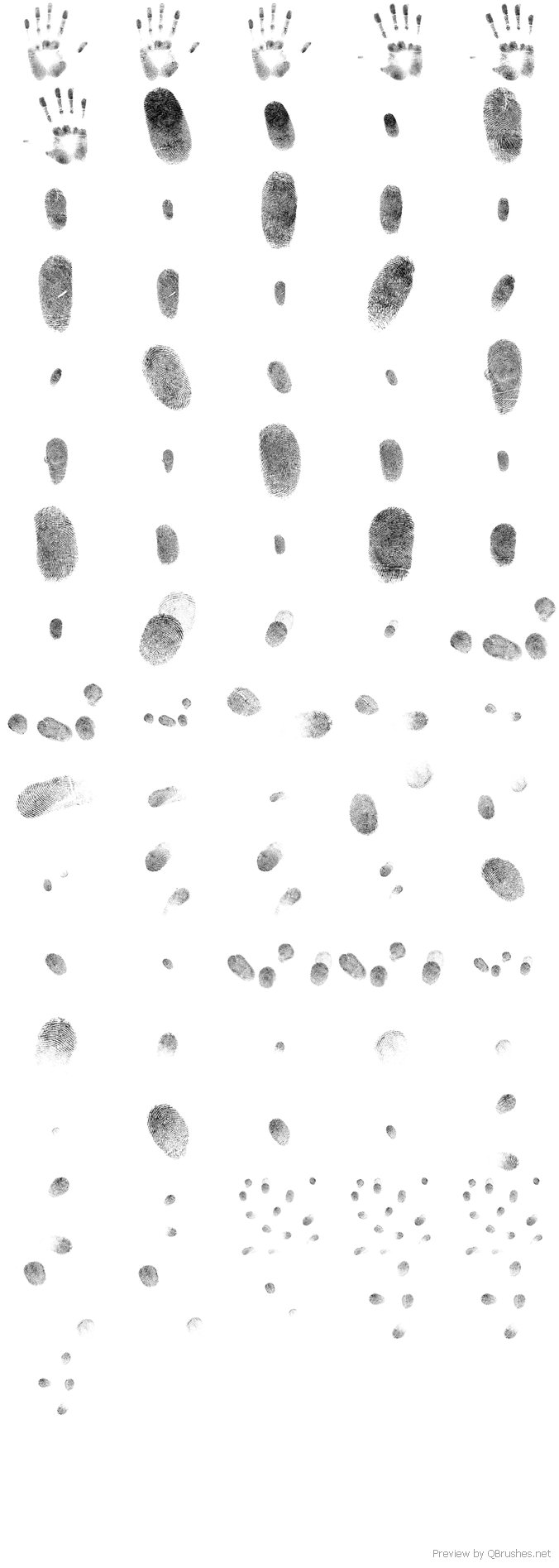 Finger prints brush Brushes