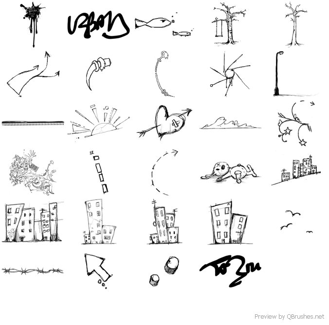 29 Urban scrawl brushes Brushes