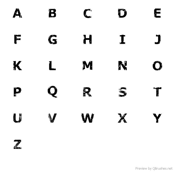 Alphabet letters brush