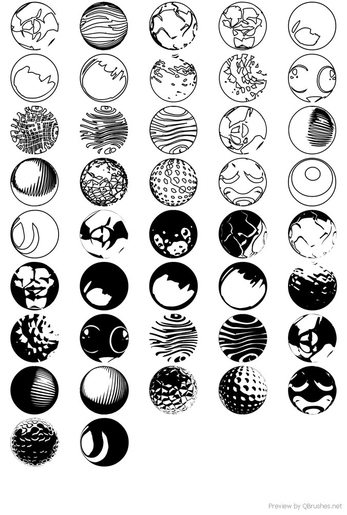 Vectorial spheres brush pack