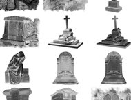 Gothic cemetery brushes