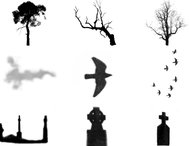 Spooky trees brushes
