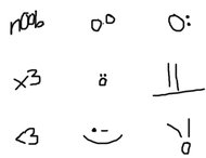 Scribble emoticons brushes