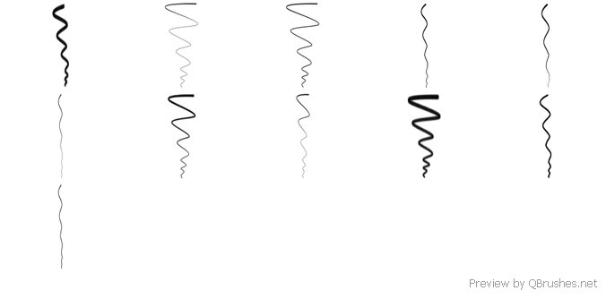 Curled marker lines - Download | Qbrushes.net