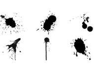 Ink splatter brush