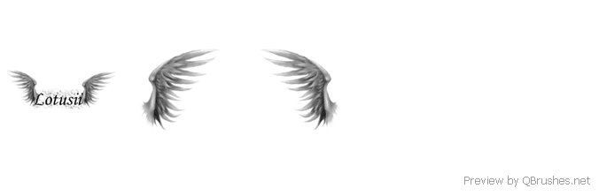 Angelic wings brush