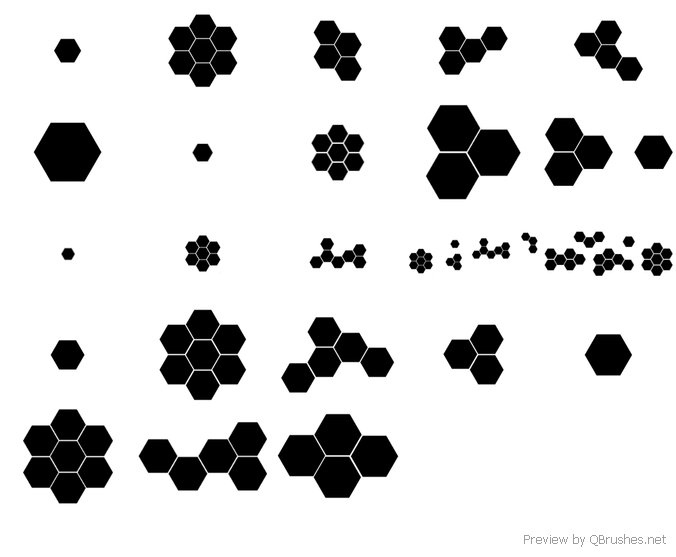 Hexagon brushes