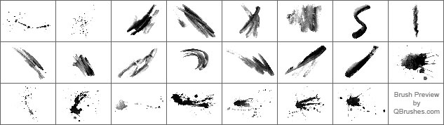 Splatter Stroke Brush Set - Download | Qbrushes.net